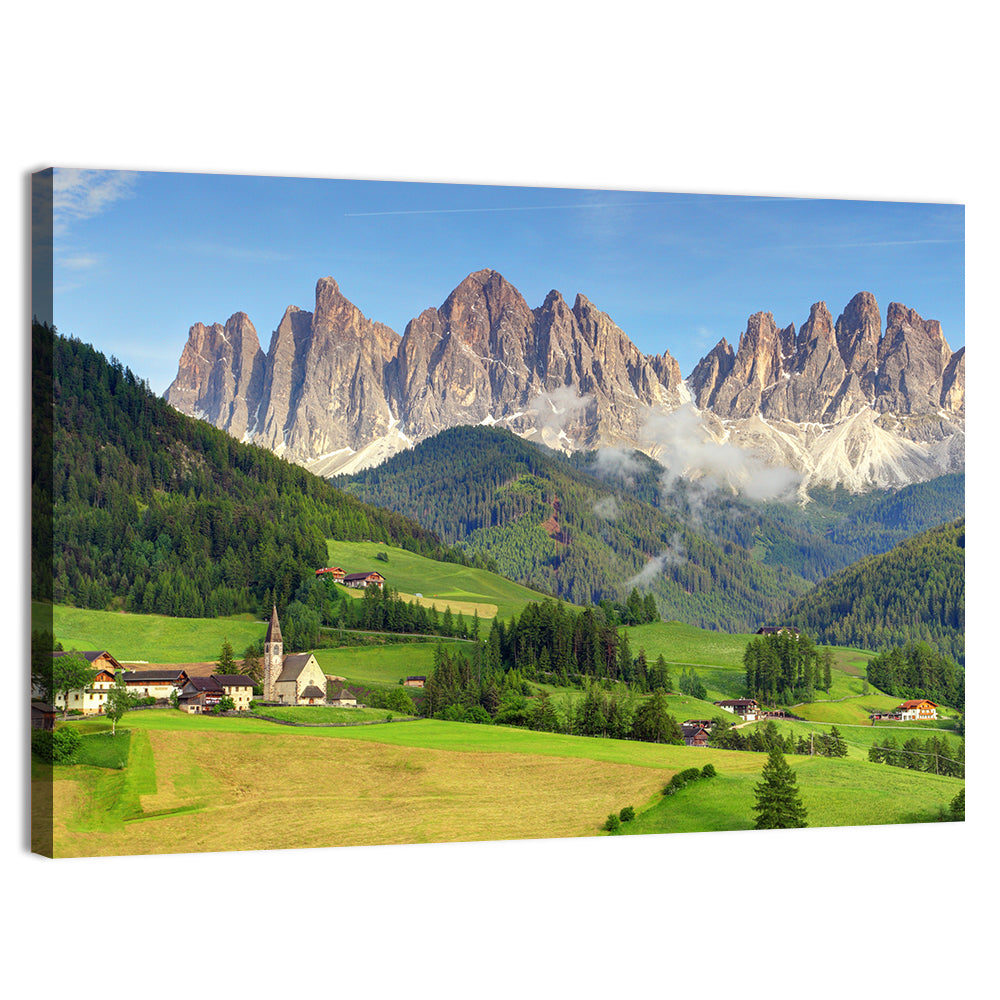 St. Magdalena Church Val Di Funes Wall Art