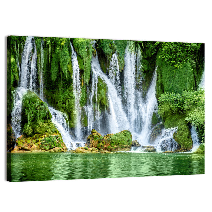 Kravica Waterfall Wall Art as a canvas print