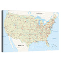 United States Interstate Map Wall Art