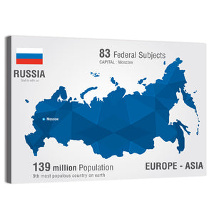 Russia Map Wall Art