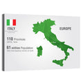 Geometric Italy Map Infographic Wall Art