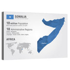Somalia Geometric Map Wall Art