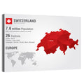 Switzerland Low-poly Map Wall Art