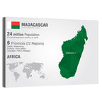 Madagascar Geometric Map Wall Art