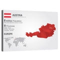 Austria Geometric Map Wall Art