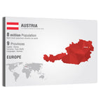 Austria Geometric Map Wall Art