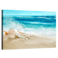 Seashells and Splashing Waves Wall Art