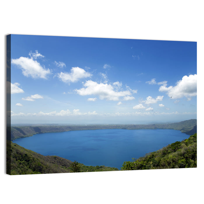 Serene Apoyo Crater Lake Wall Art as a canvas print