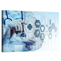 Doctor Double Exposure with Medical Icons Wall Art