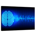 Glowing Brain Wave Visualization Wall Art
