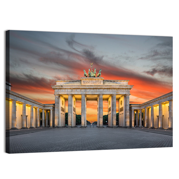 Brandenburg Gate at Dusk Wall Art as a canvas print