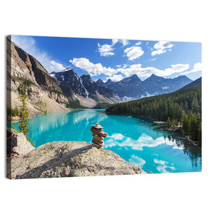 Moraine Lake In Banff National Park Wall Art