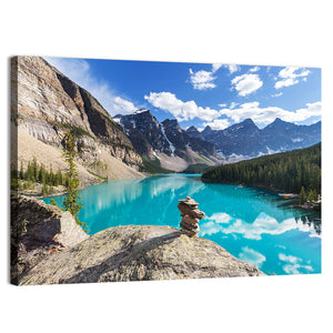 Moraine Lake In Banff National Park Wall Art