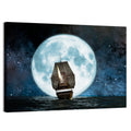 Moonlit Sailboat at Sea Wall Art