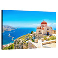 Cliffside Church in Greece Wall Art