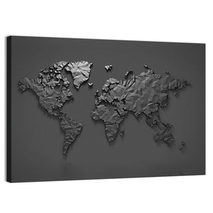 3D World Map Wall Art