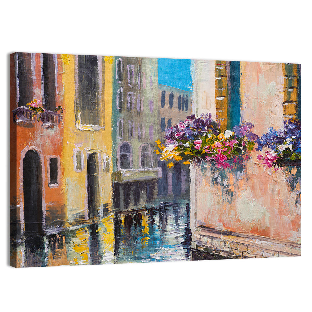 Venice Canal with Flower Boxes Wall Art