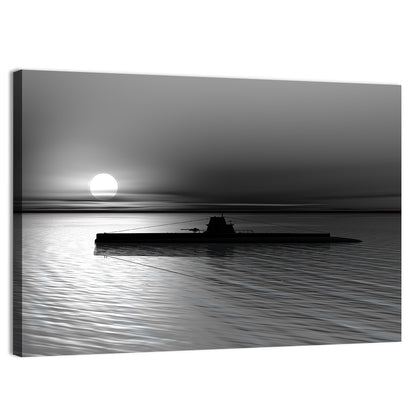 Submarine On Sea Wall Art