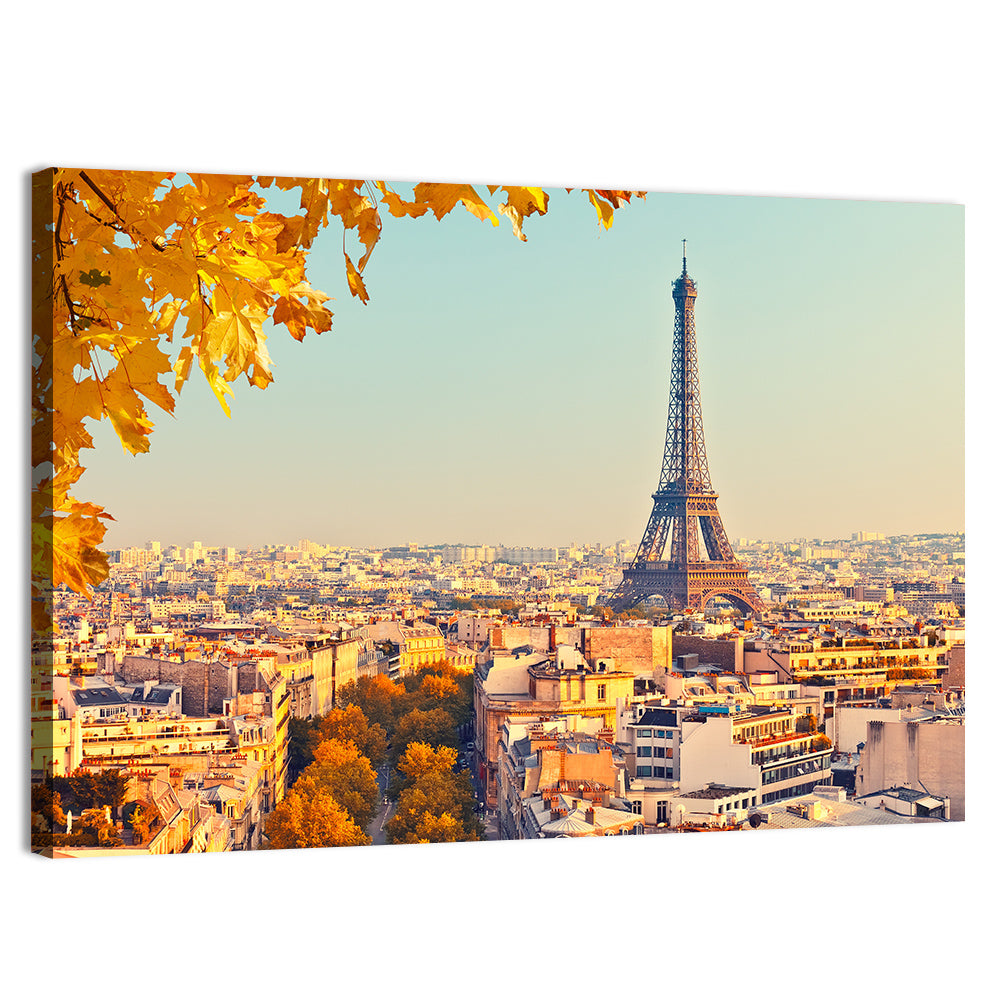 Eiffel Tower At Sunset Wall Art