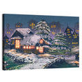Christmas Night Village Scene Wall Art