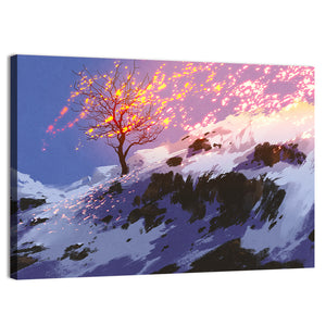 Bare Tree In Winter Artwork Wall Art