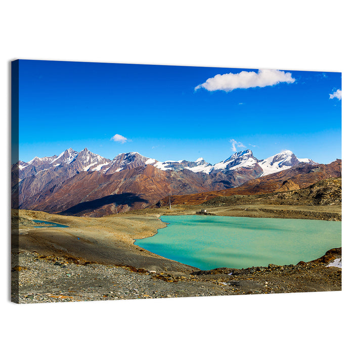Turquoise Alpine Lake, Switzerland Wall Art as a canvas print