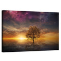 Surreal Tree Over Reflective Lake Wall Art