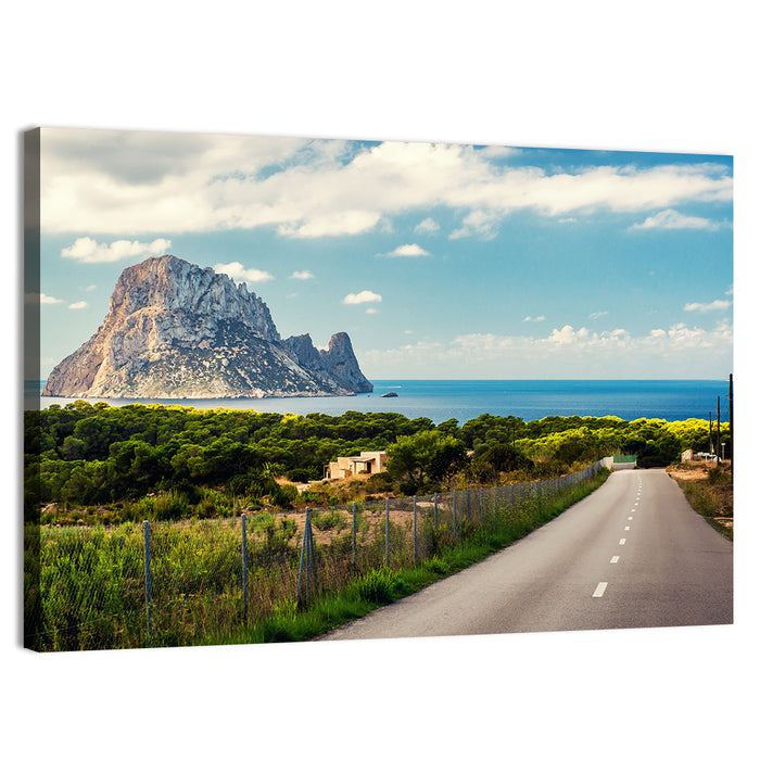 Road to Cala D'hort, Es Vedrà Wall Art as a canvas print