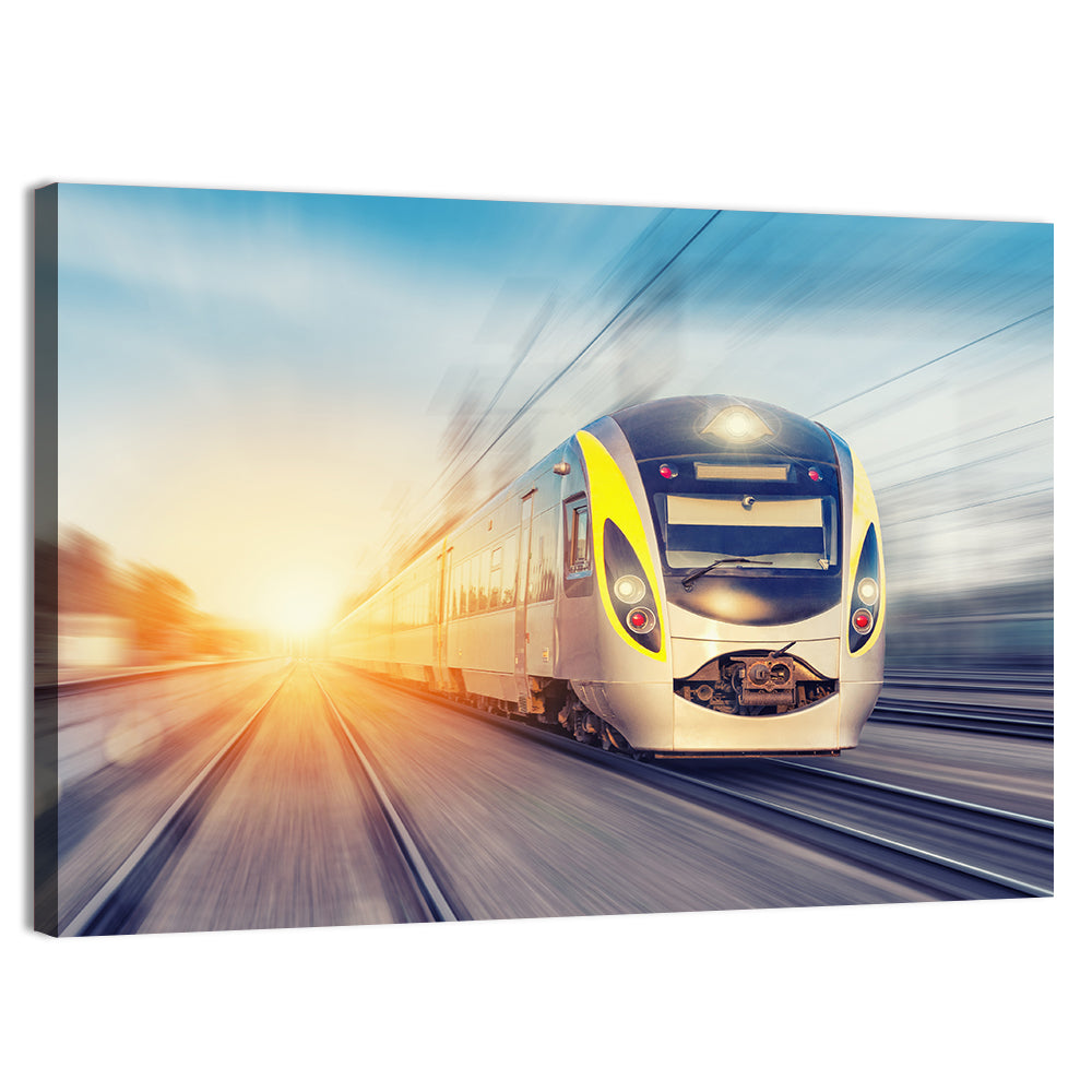 Modern High-speed Train Wall Art, canvas print, landscape