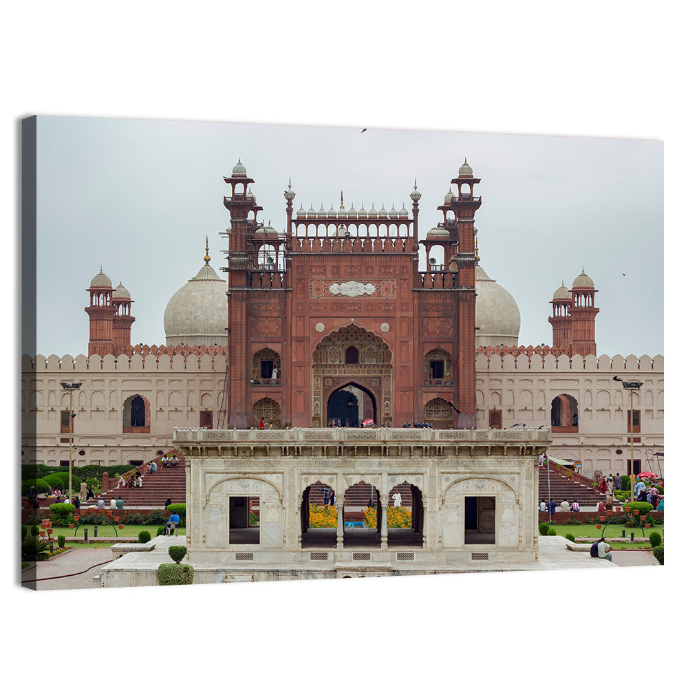 Badshahi Mosque Facade Wall Art, canvas print, landscape