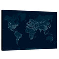 Global Communications Network Map Wall Art