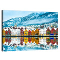 Bryggen Wharf in Bergen Wall Art