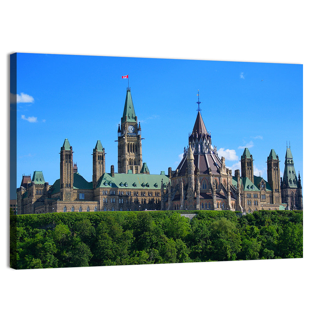Ottawa Parliament Buildings Wall Art, canvas print, landscape