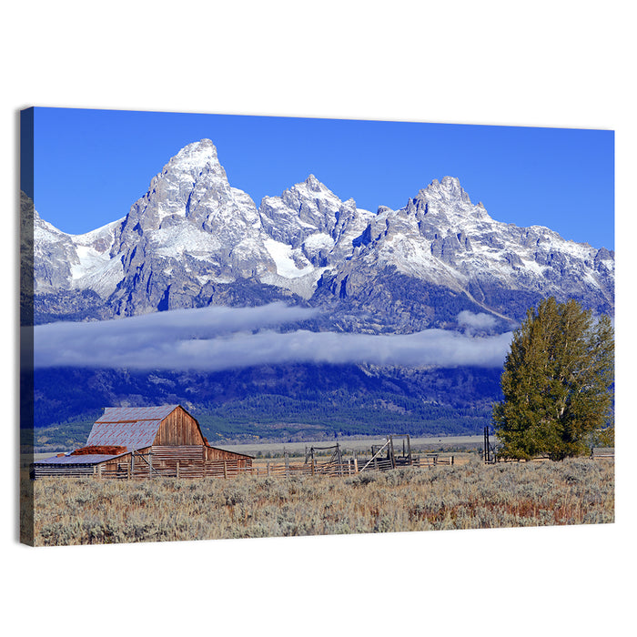 T.a. Moulton Barn, Grand Teton Wall Art as a canvas print