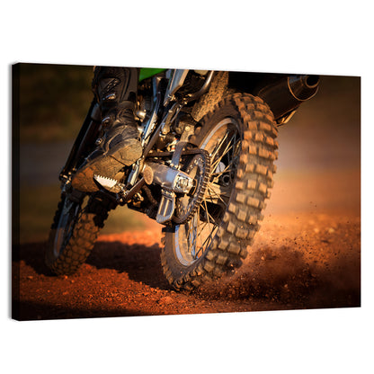 Enduro Motorcycle On Dirt Track Wall Art