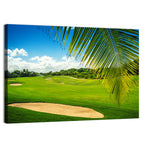 Palm Framed Golf Course Wall Art