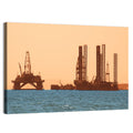 Baku Oil Rigs at Sunset Wall Art