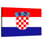 Croatian Flag with Coat of Arms Wall Art