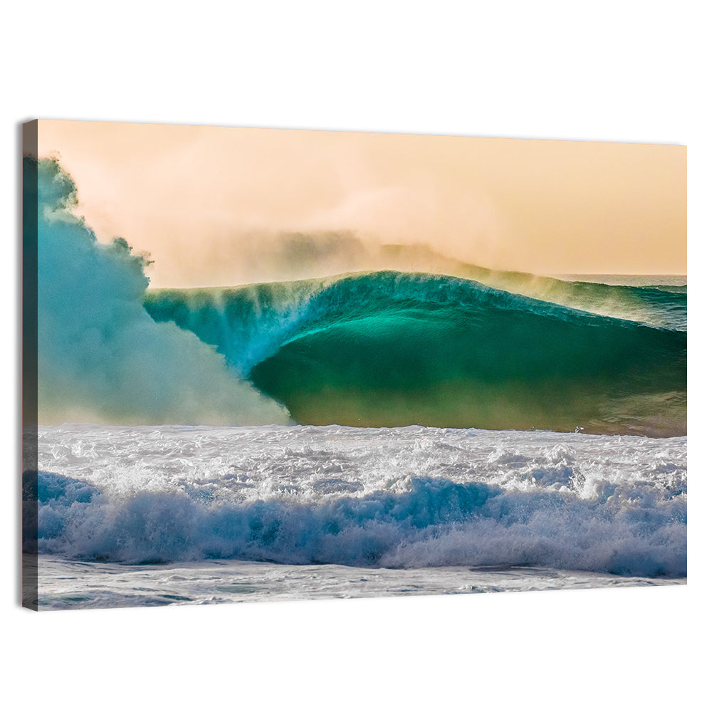Bonzai Pipeline Tube Wave Wall Art, canvas print, landscape