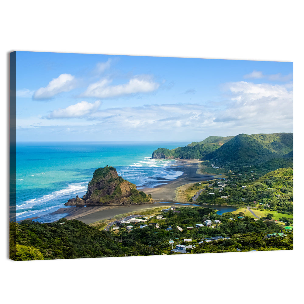 Lion Rock at Piha Beach Wall Art