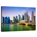 Singapore Skyline with Esplanade Bridge Wall Art