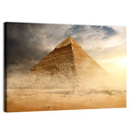 Great Pyramid in Desert Dust Wall Art