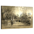 Late Afternoon Park Walkway Sketch Wall Art