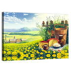 Dandelion Field Landscape Wall Art