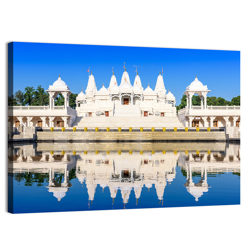 Ornate White Hindu Temple, Atlanta Wall Art