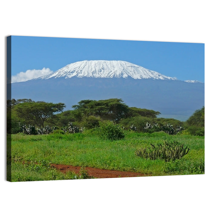 Mount Kilimanjaro Snow Capped Peak Wall Art as a canvas print