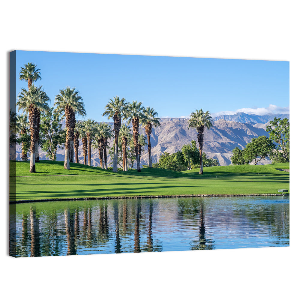 Palm Desert Golf Course with Lake Wall Art