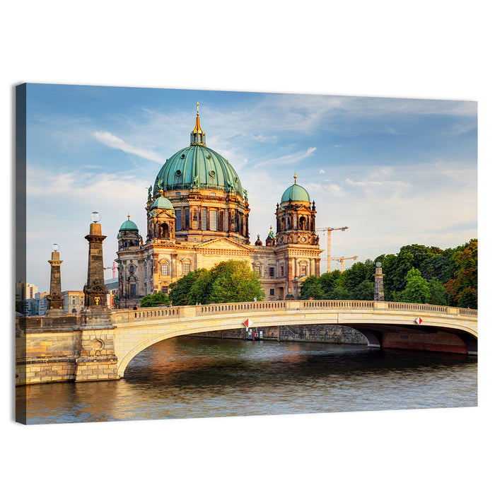 Berlin Cathedral at Golden Hour Wall Art as a canvas print