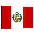 Peruvian Flag with Coat of Arms Wall Art