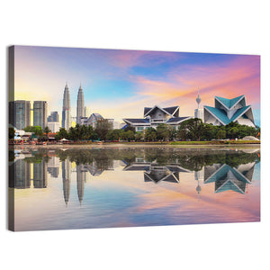 Kuala Lumpur Skyline At Titiwangsa Park Wall Art